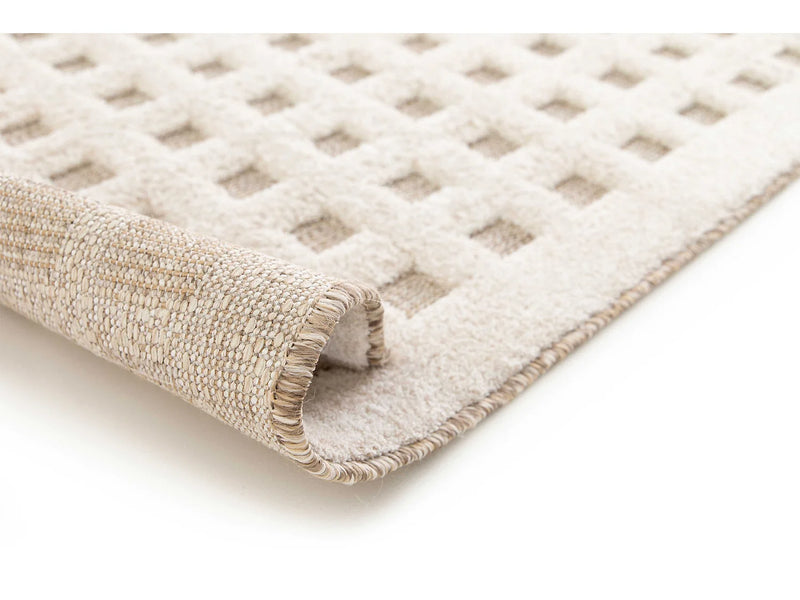 Tapis Scandinave Japandi Relief Blanc - Diena