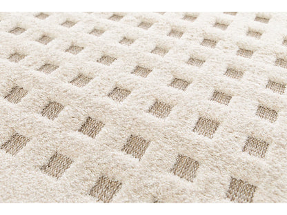 Tapis Scandinave Japandi Relief Blanc - Diena