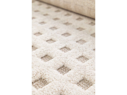 Tapis Scandinave Japandi Relief Blanc - Diena