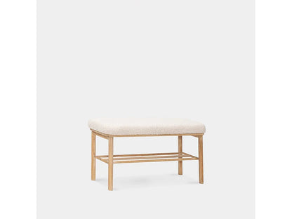 Banc Enise Japandi Moutonnet Blanc - Enise