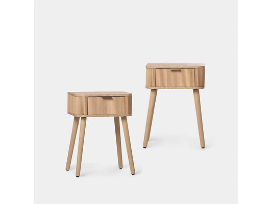 Table Chevet Japandi Bois Naturel - Mina