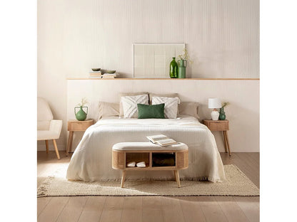 Table Chevet Japandi Bois Naturel - Mina