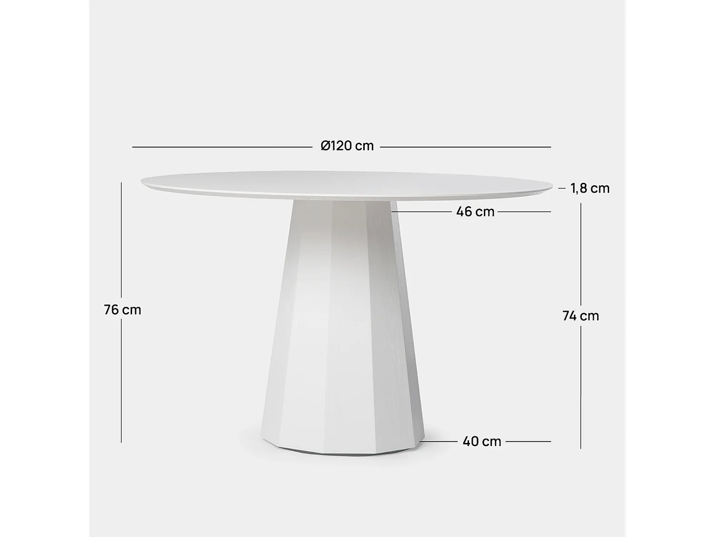 Table Fixe Japandi Laque Blanche - Olivier