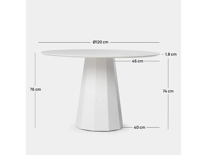 Table Fixe Japandi Laque Blanche - Olivier