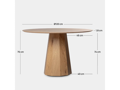 Table Fixe Japandi Bois Naturel - Olivier