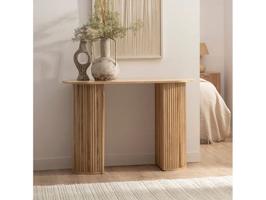 Console Zen Japandi Bois Naturel - Trena