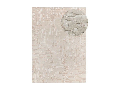 Tapis Japandi Abstrait Relief Beige - Baresa