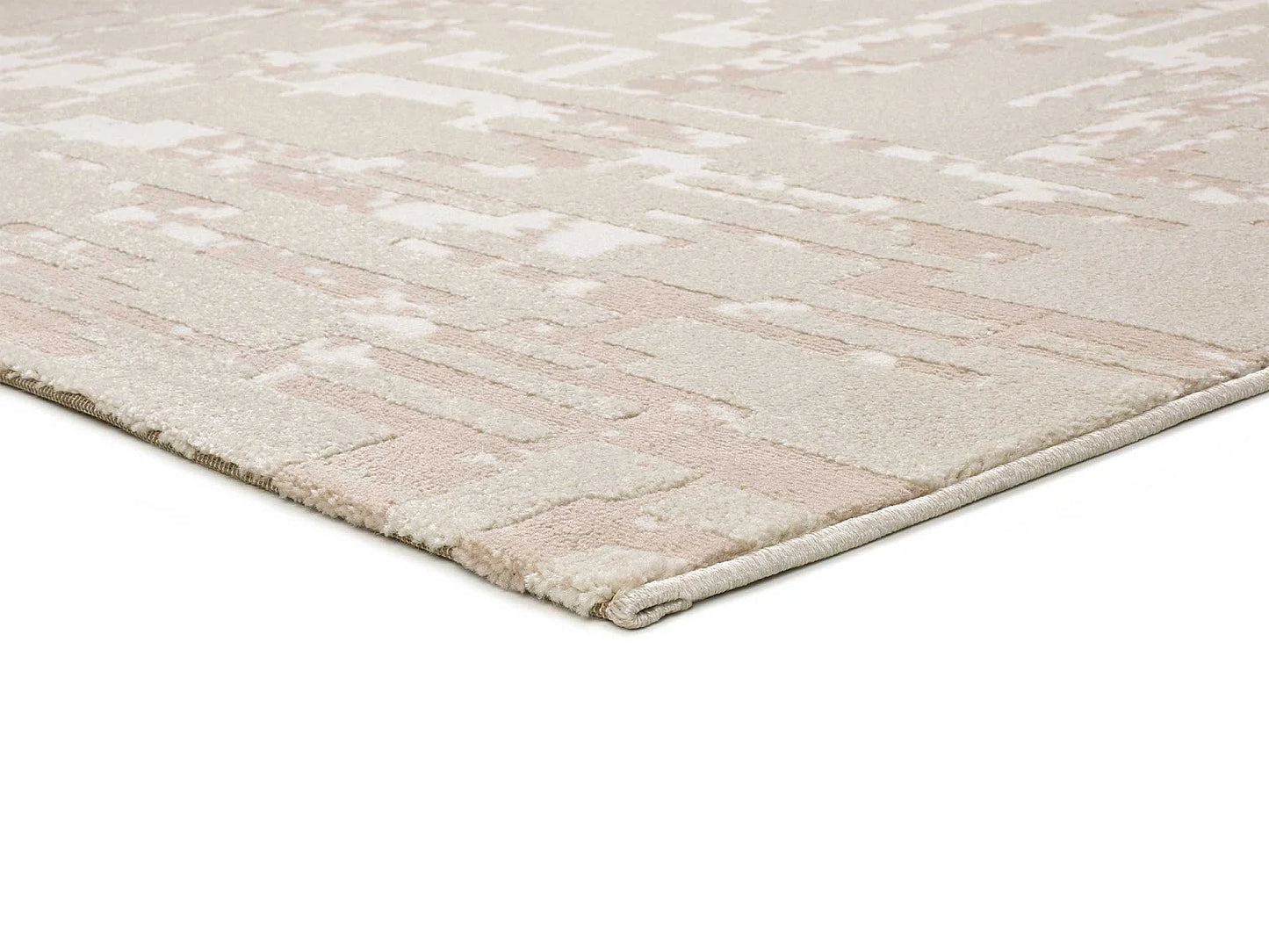 Tapis Japandi Abstrait Relief Beige - Baresa
