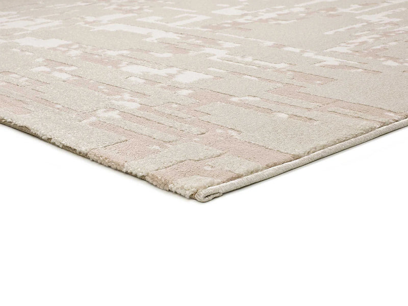 Tapis Japandi Abstrait Relief Beige - Baresa
