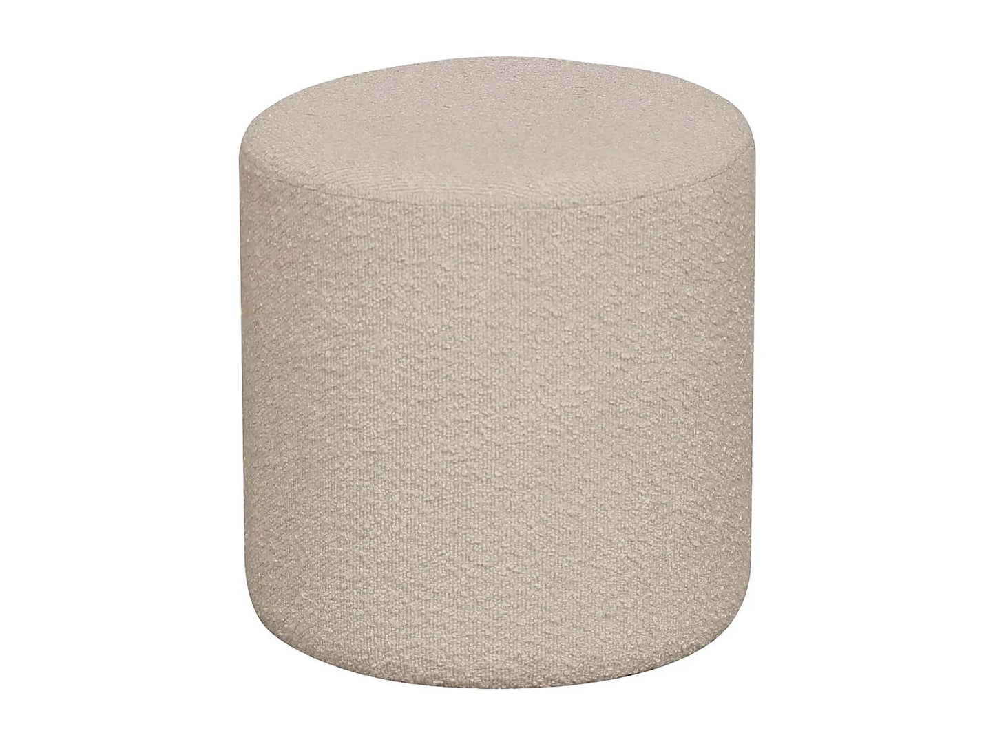 Pouf Discret Japandi Bouclette Beige - Ejby