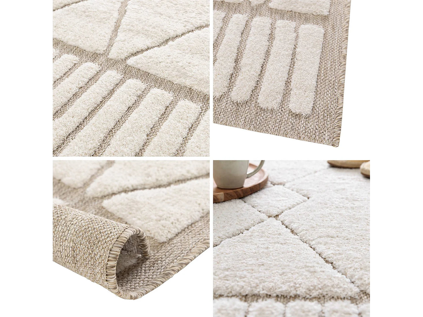 Tapis Japandi Style Berbère Beige - Ethnique
