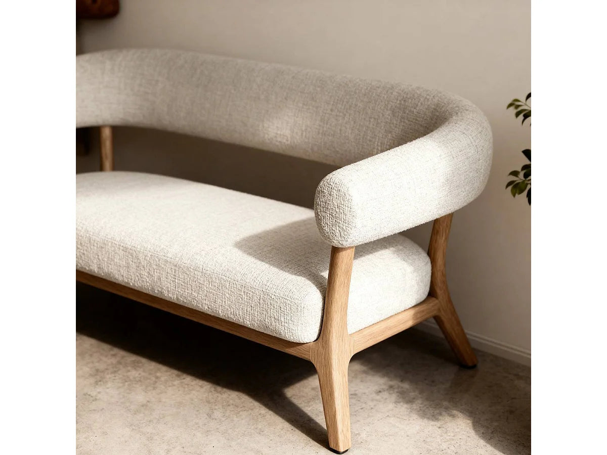 Banc Freya Japandi Bois Écru - Freya