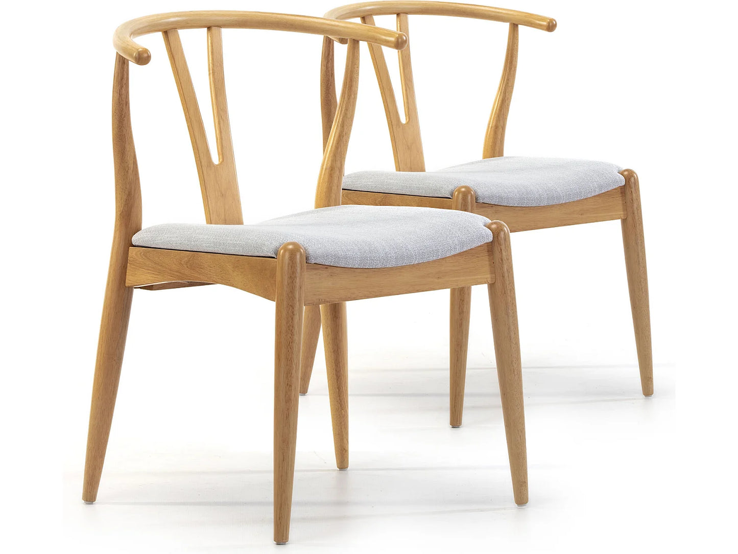 Pack 2 Chaises Japandi Bois Massif Chêne - Rustic