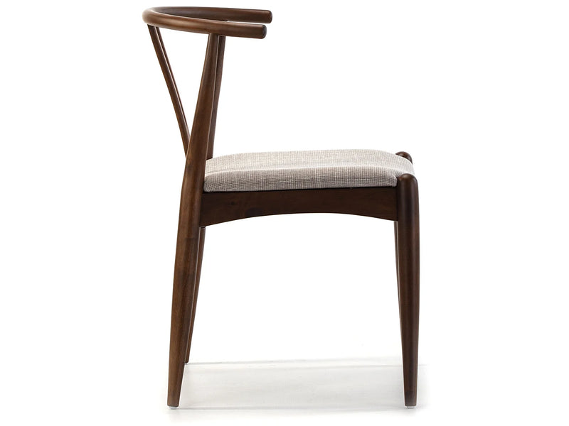 Pack 2 Chaises Japandi Bois Massif Noyer - Rustic