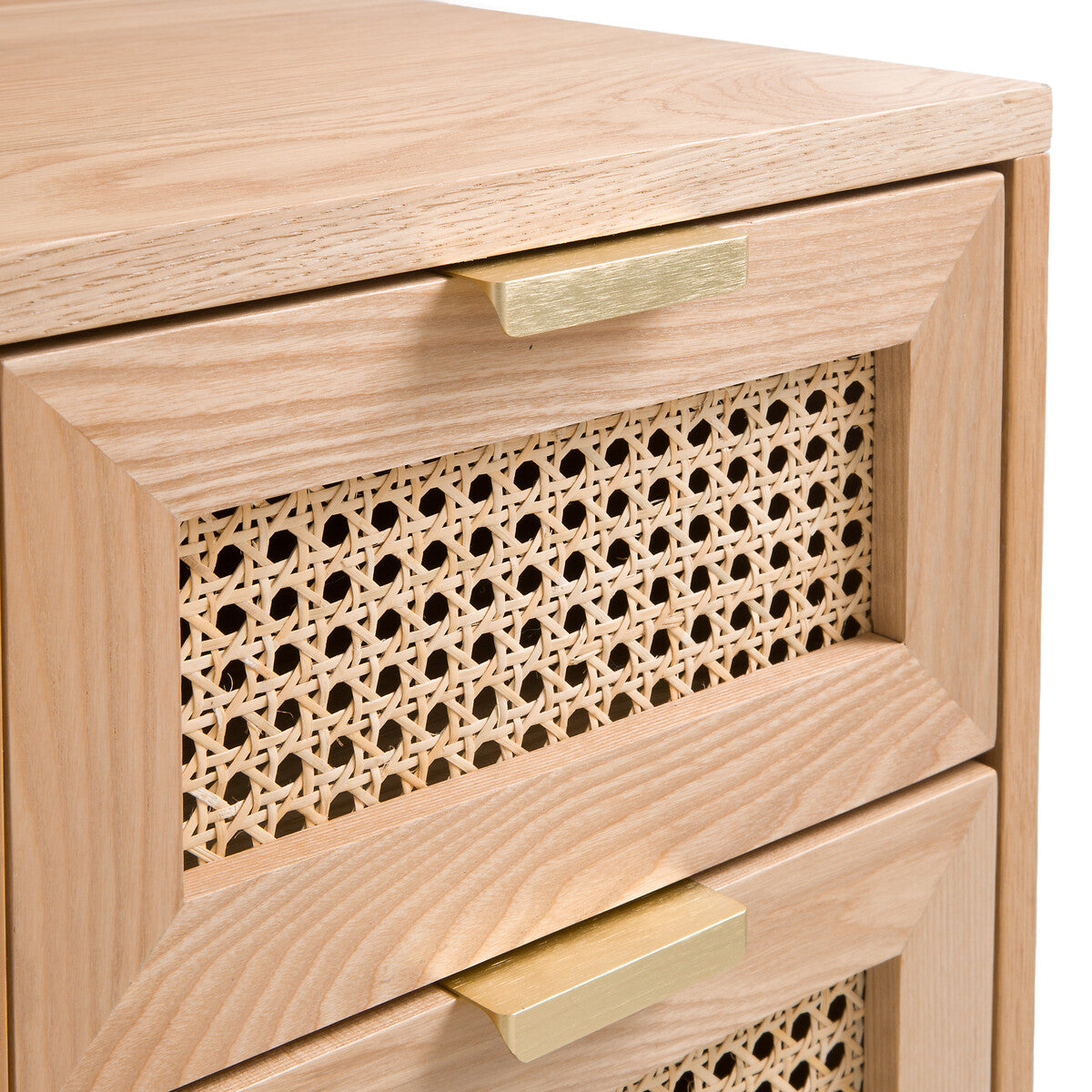 Bureau Japandi en Bois et Rotin