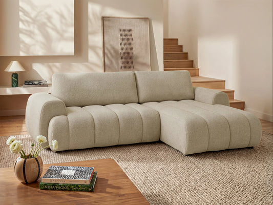 Canapé Japandi d'Angle Beige - Fridora