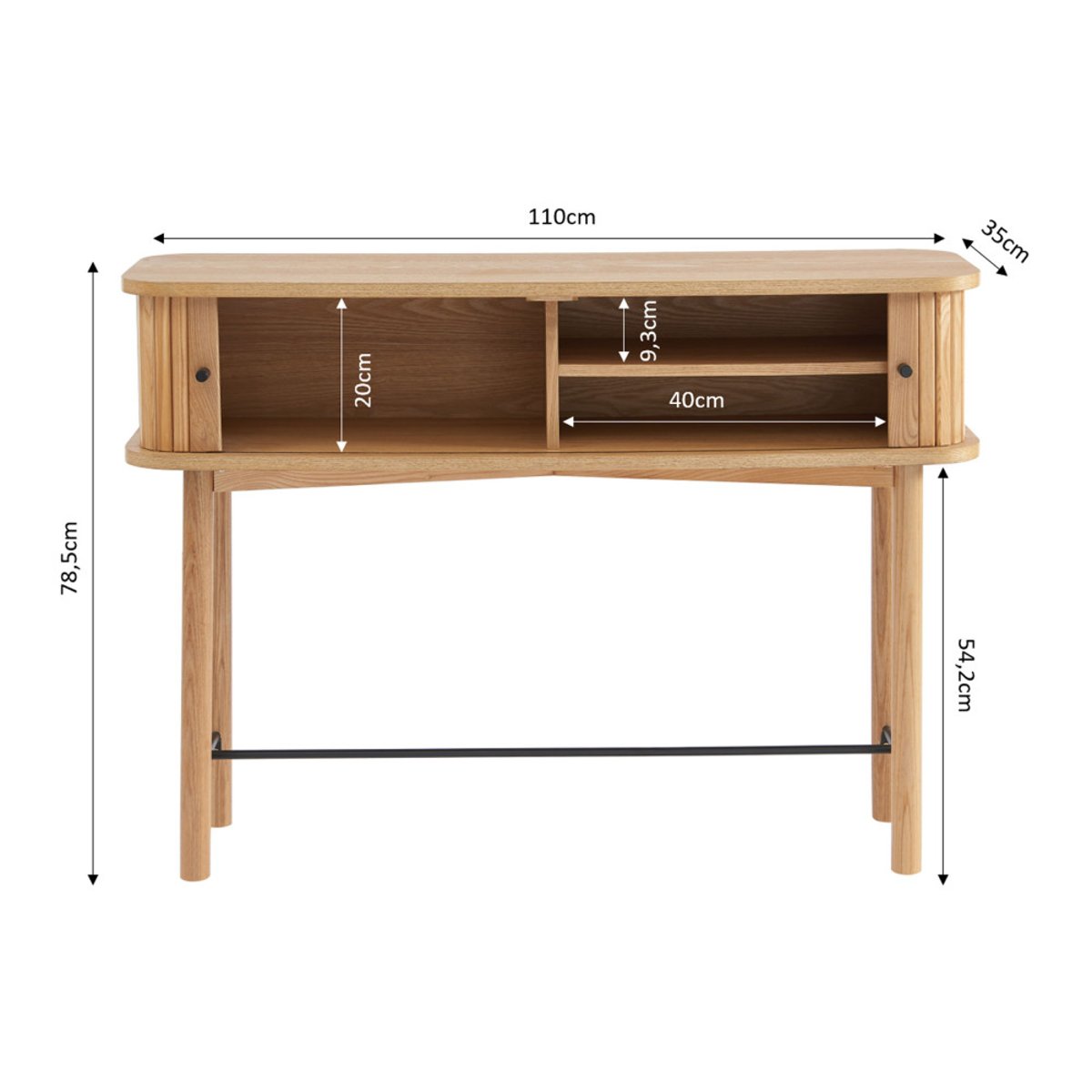 Console Japandi 2 Portes en Bois