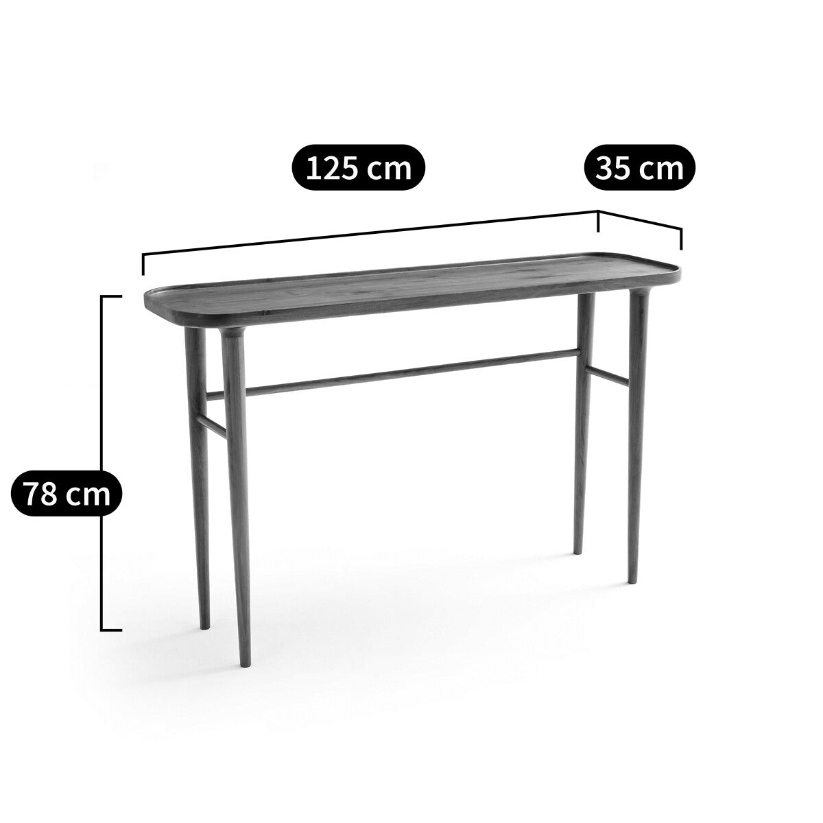 Console Japandi en Noyer Massif