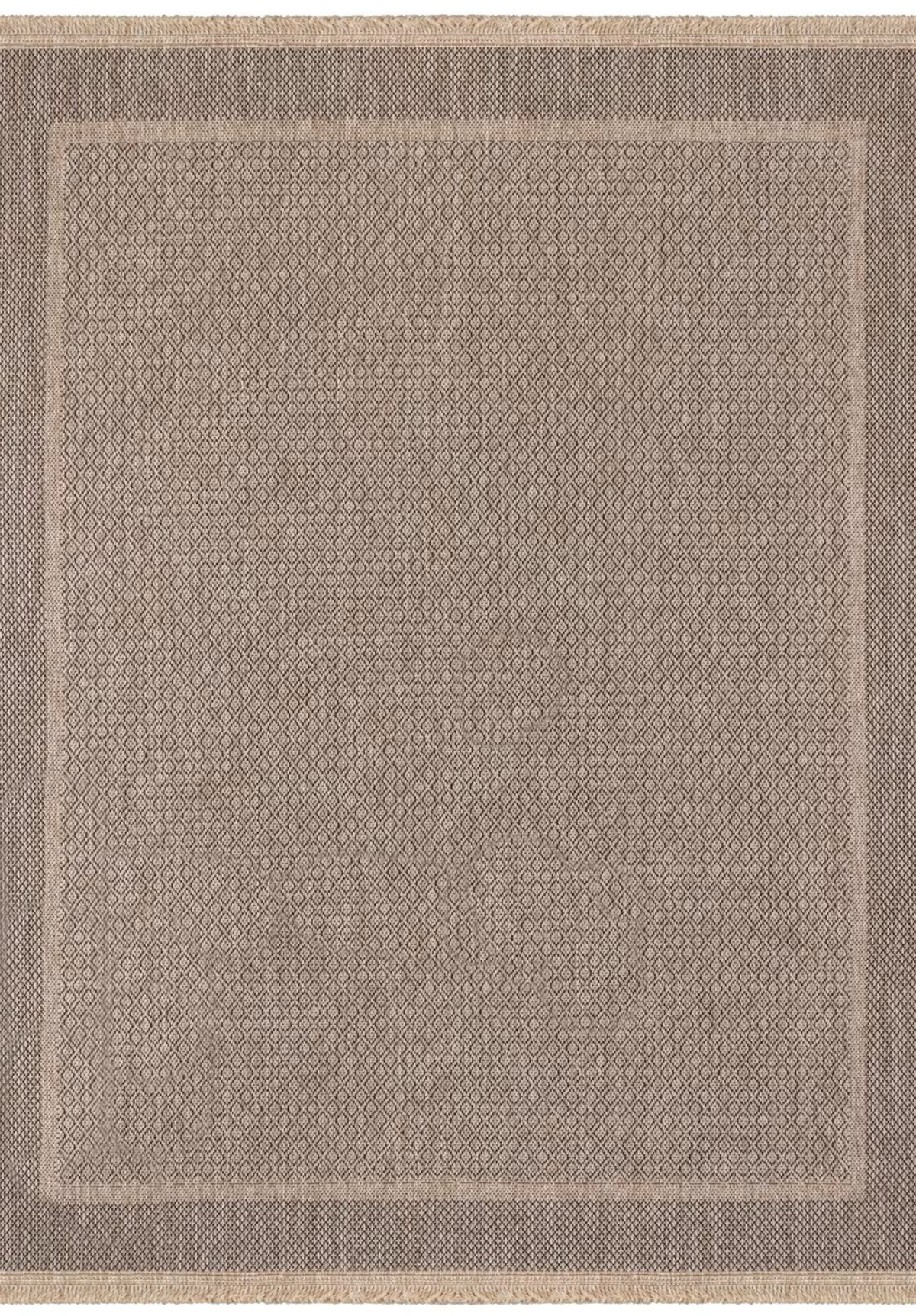 Tapis Japandi jute beige noir 80x220 - PENNY