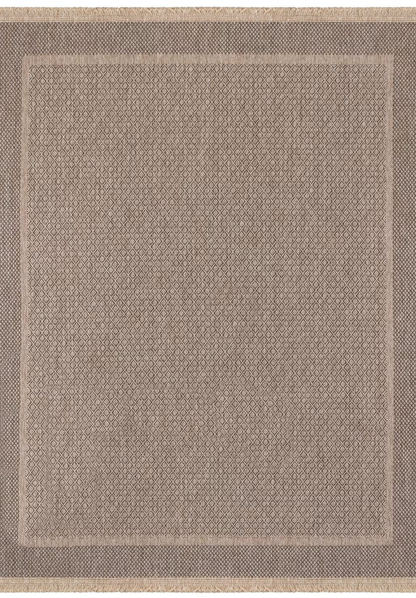 Tapis Japandi jute beige noir 80x220 - PENNY