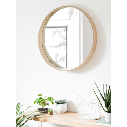 Miroir Japandi rond beige – Gabriel