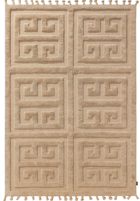 Tapis de laine Japandi beige 160x230 – Minos
