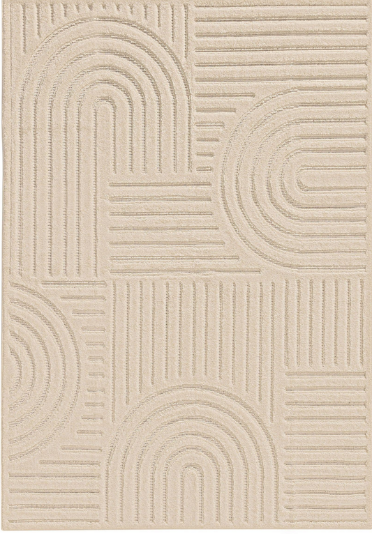 Tapis crème Japandi 160x230 – Leo