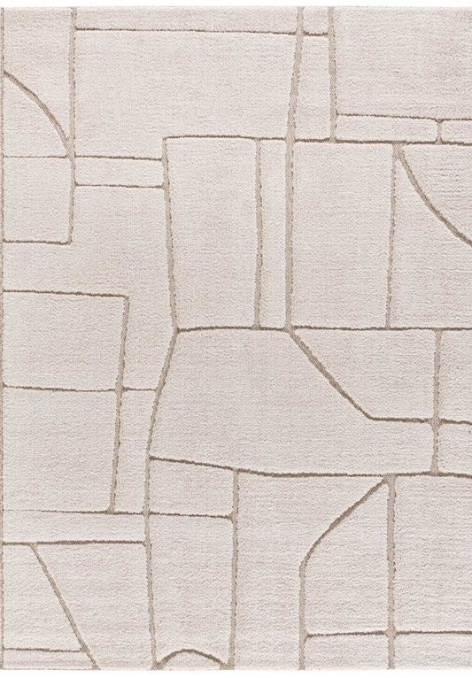 Tapis à Motifs Ethniques Japandi écru 120x170 - Diena