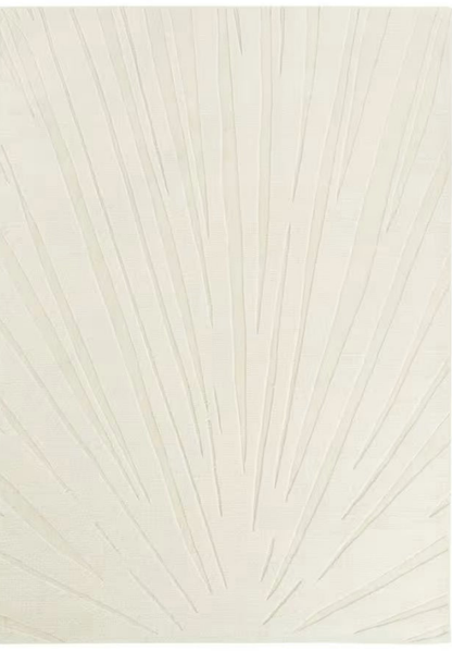 Tapis Japandi motifs en relief écrus 140x200 - ARGENS