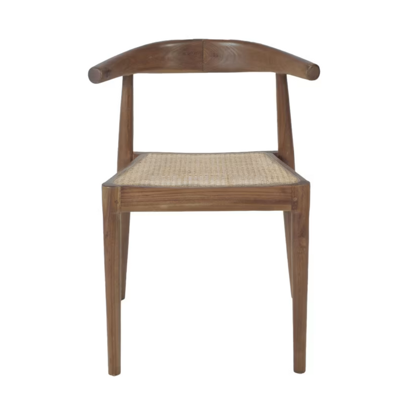 Lot de 2 chaises en teck et cannage Japandi - Bunga