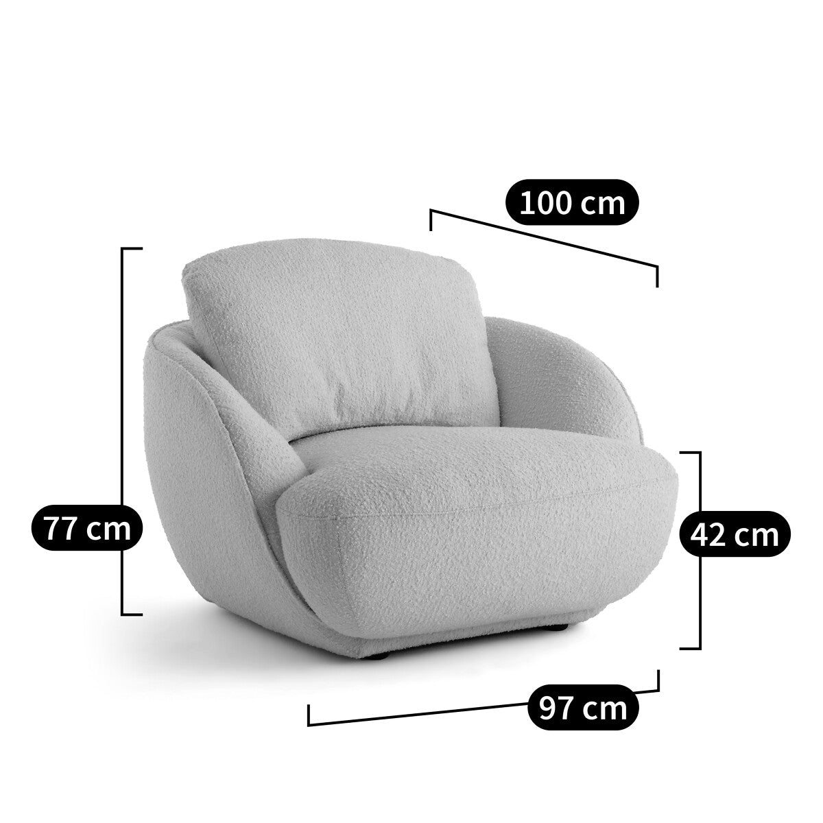 Fauteuil Boule Japandi