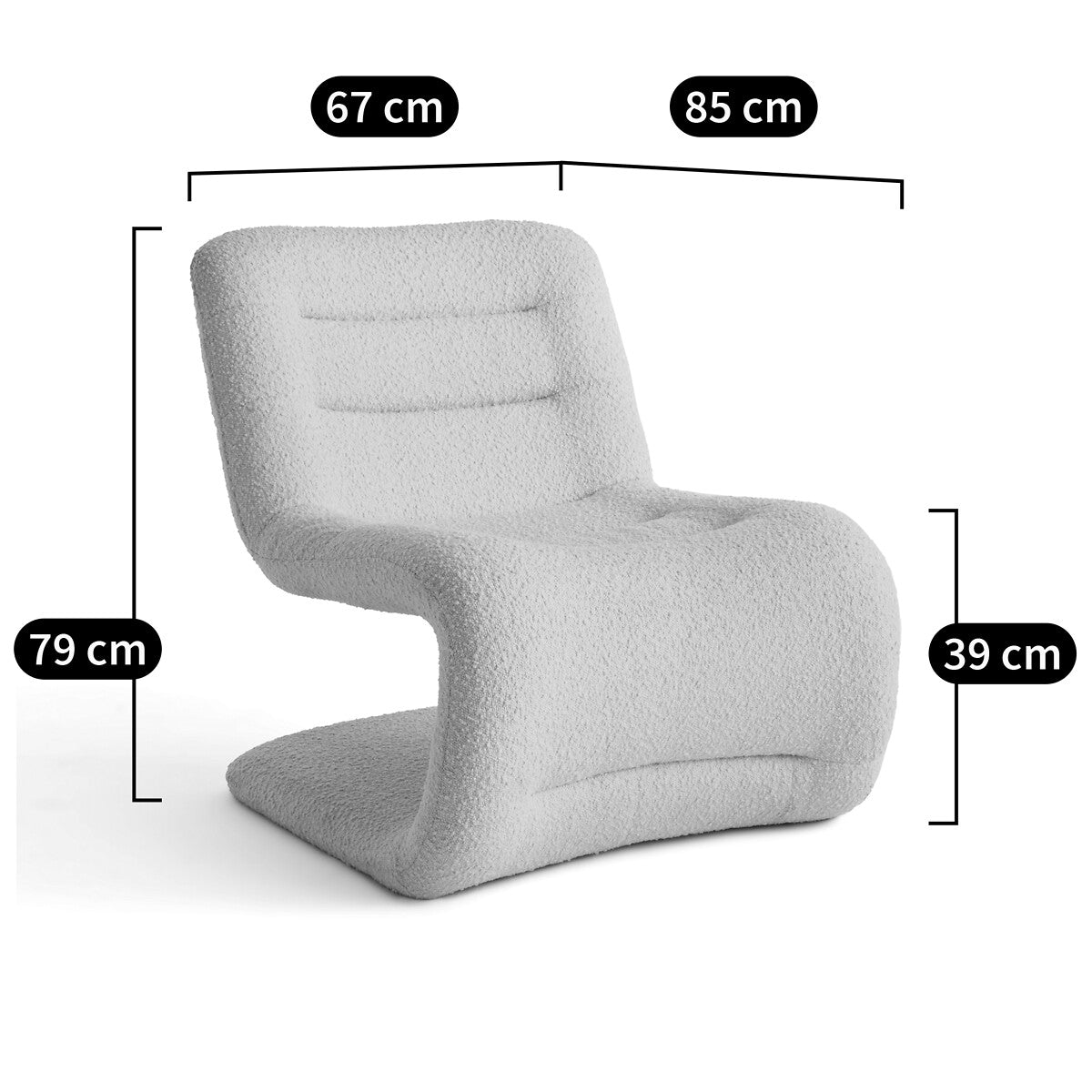 Fauteuil Wave Japandi