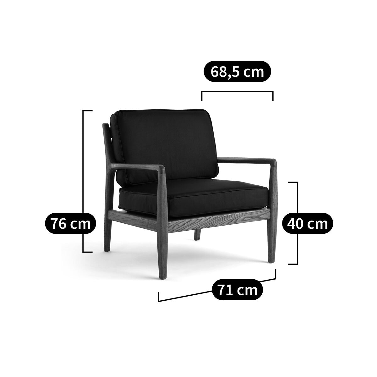 Fauteuil Japandi en Lin