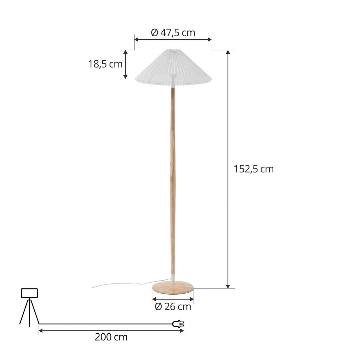 Lampadaire Japandi en Bois