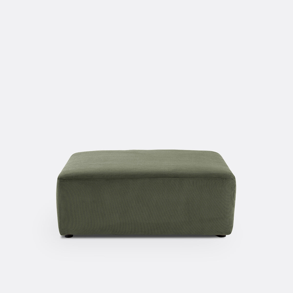 Pouf Carré Japandi en Velours Côtelé