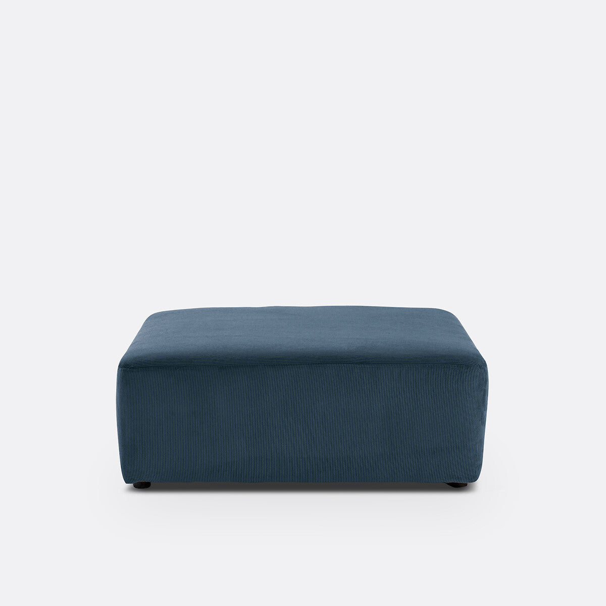 Pouf Carré Japandi en Velours Côtelé