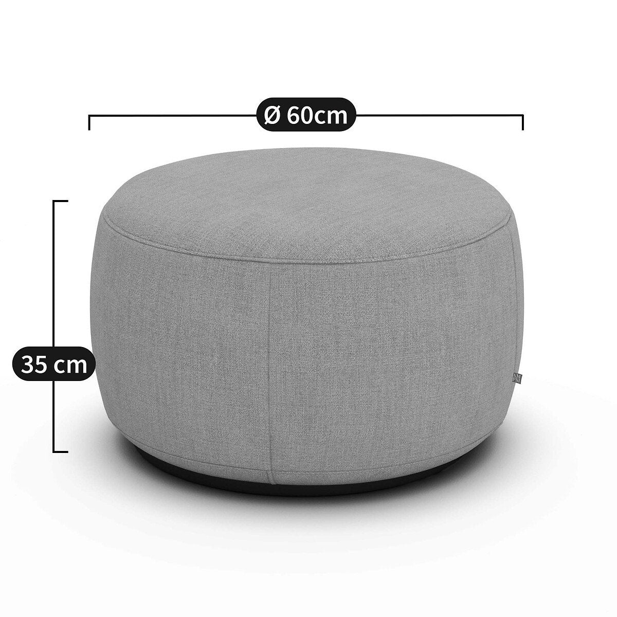 Pouf XL Japandi en Bouclette