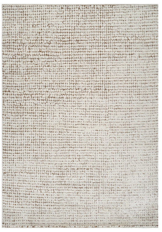 Tapis Japandi moderne scandinave ivoire/terracotta 200x275 – Amandine