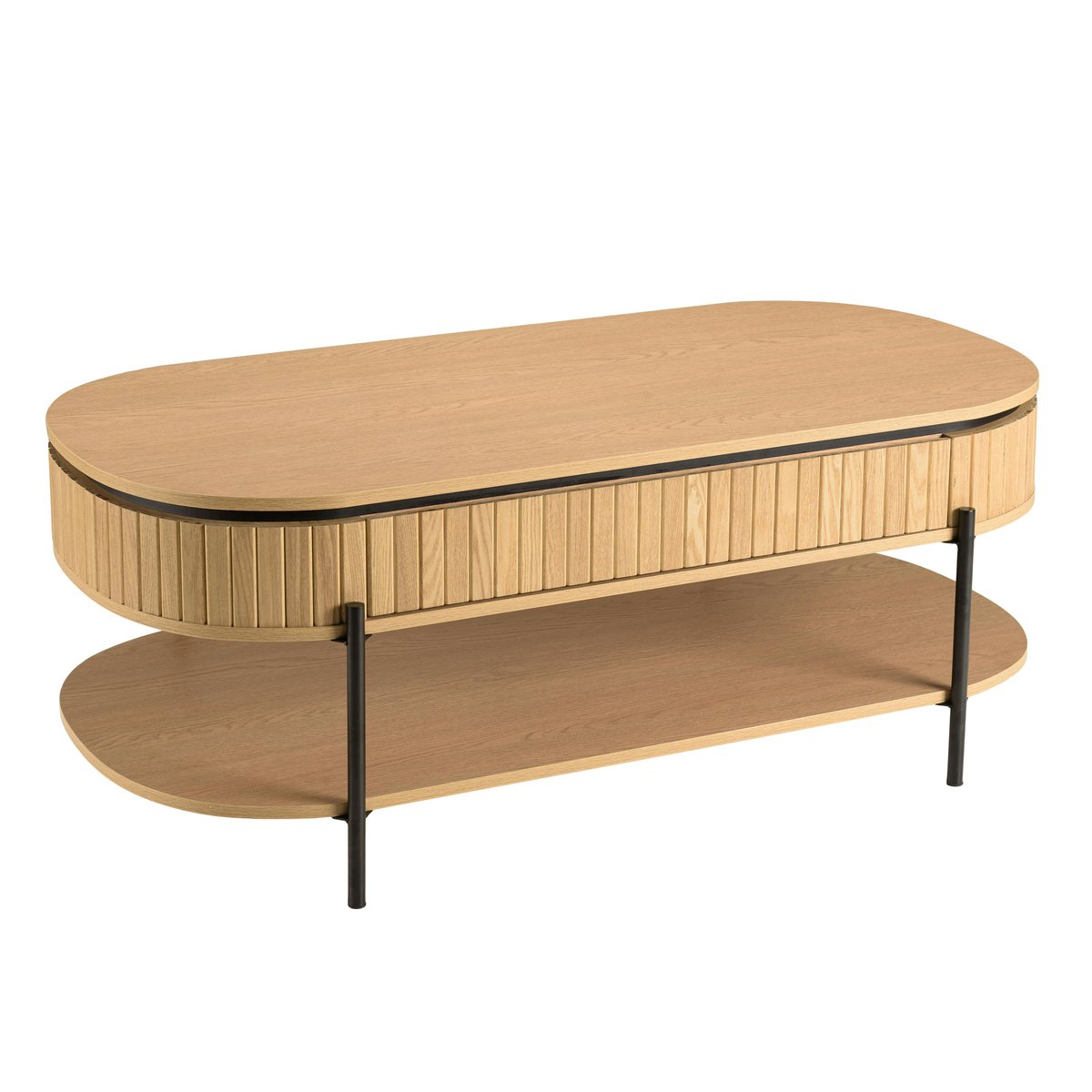 Table Basse Japandi 2 Plateaux