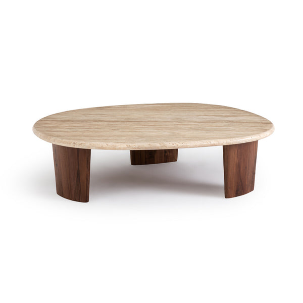 Table Basse Japandi en Travertin