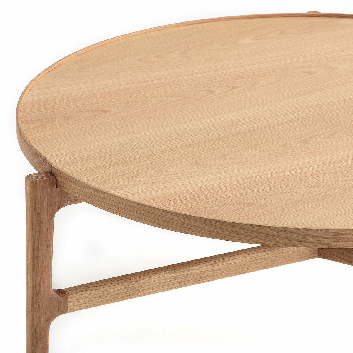 Table Basse Ronde Japandi en Bois