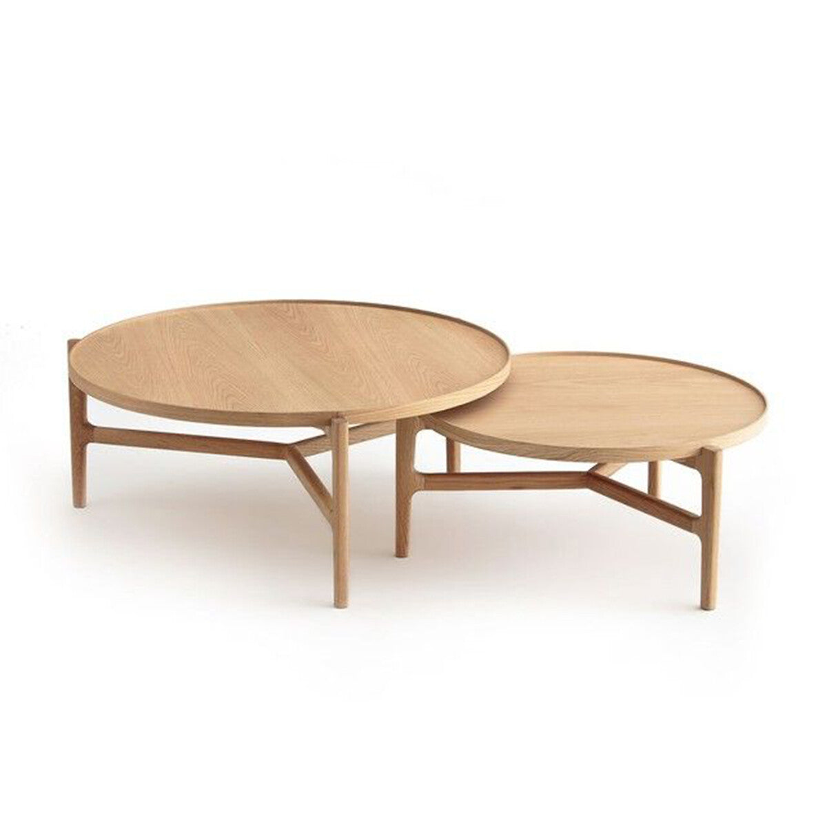 Table Basse Ronde Japandi en Bois