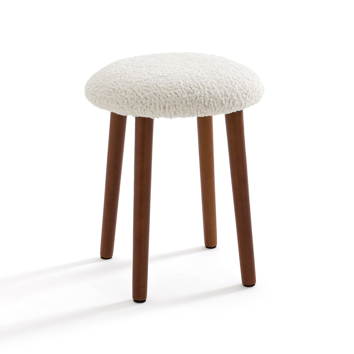 Tabouret Japandi Tissu Bouclette