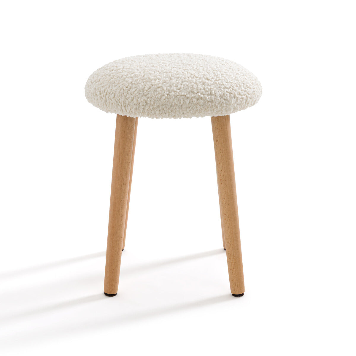 Tabouret Japandi Tissu Bouclette