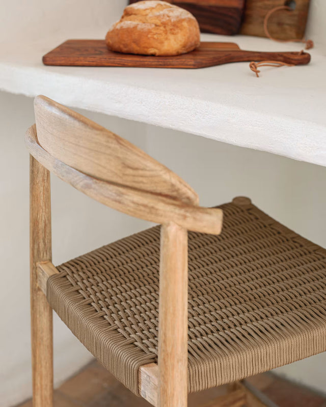 Tabouret Japandi en Bois d'Acacia