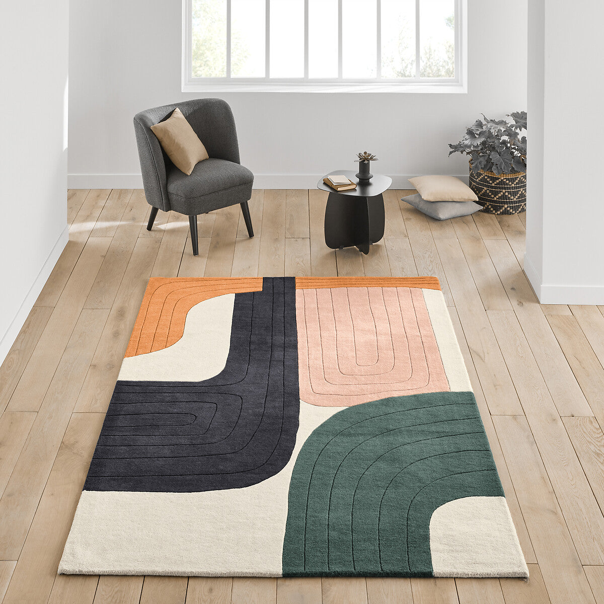 Tapis Japandi Multicolore en Laine