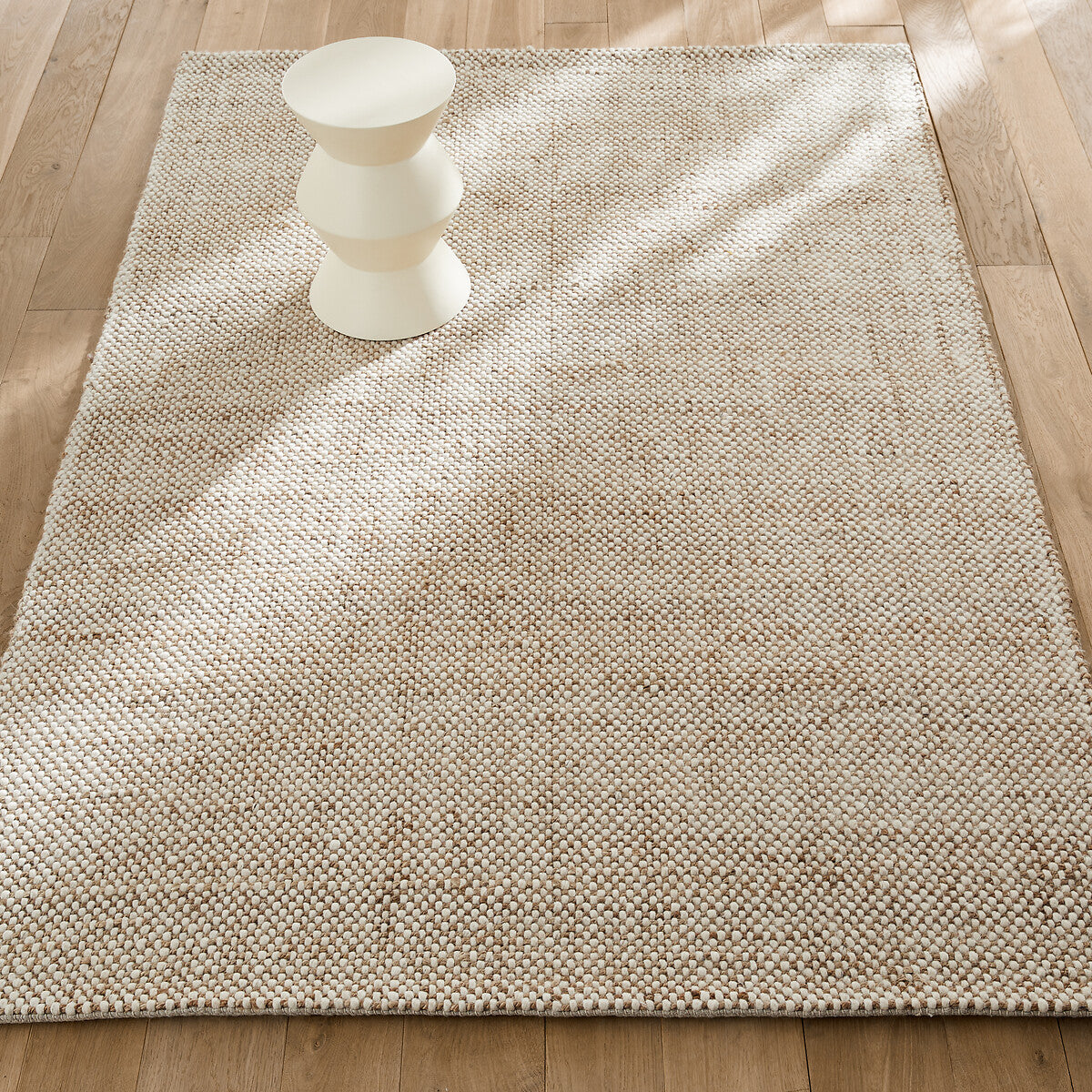 Tapis Japandi Tissé à la Main en Laine et Jute