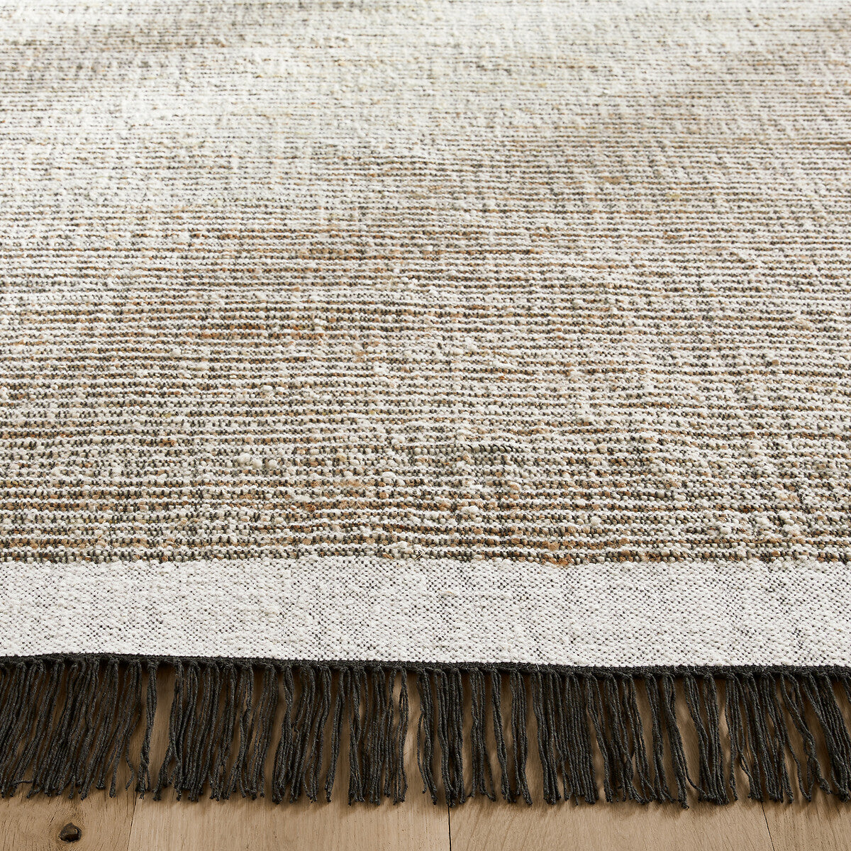 Tapis Japandi Tissé en Jute, Laine et Coton