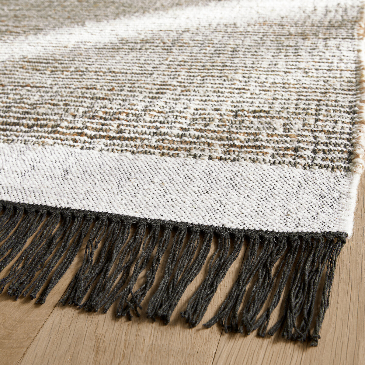 Tapis Japandi Tissé en Jute, Laine et Coton