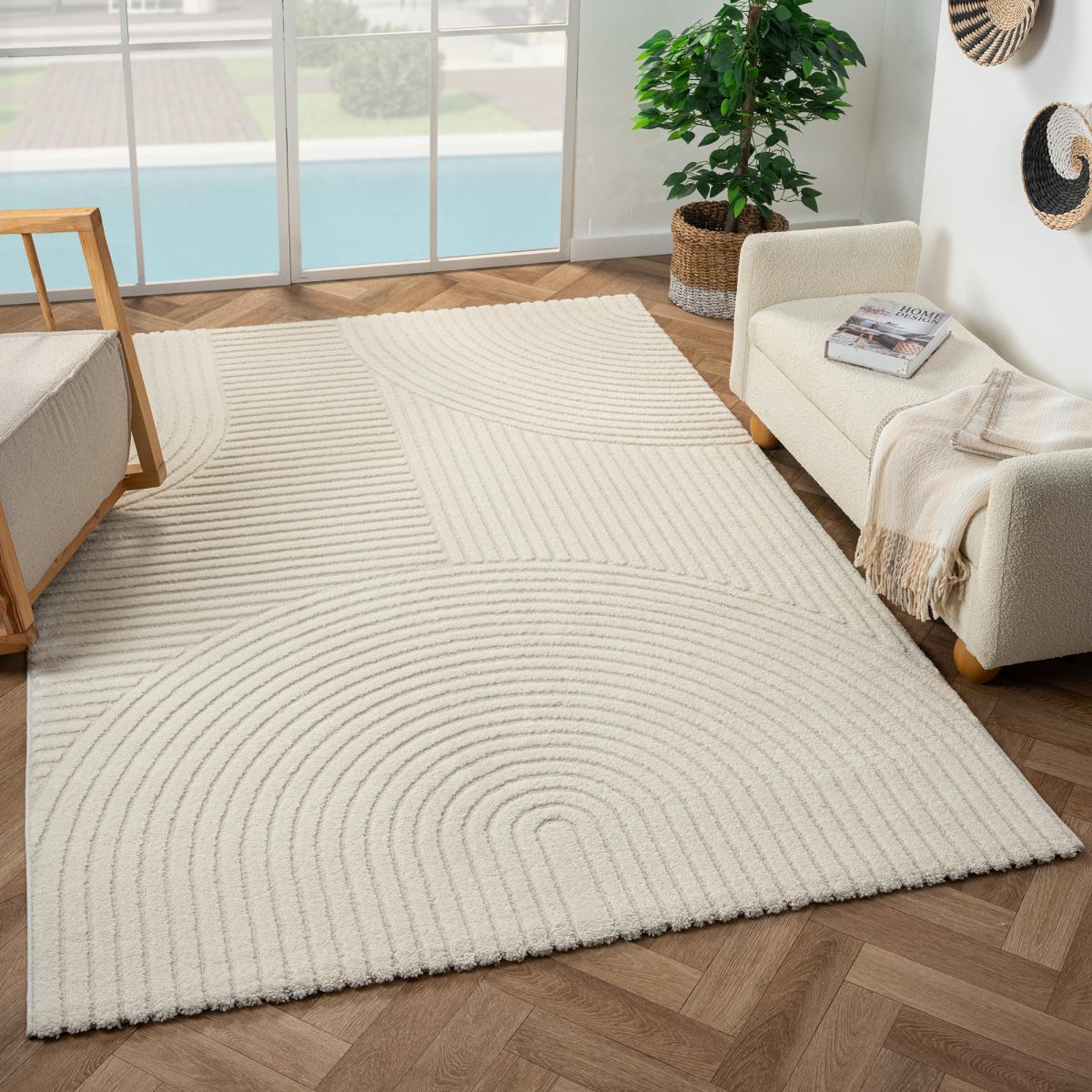 Tapis Japandi à Motif Tissé